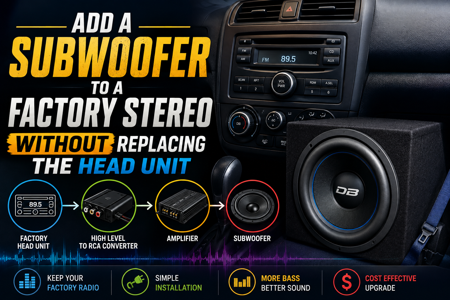 aftermarket radio 2006 cadillac cts subwoofer replacement