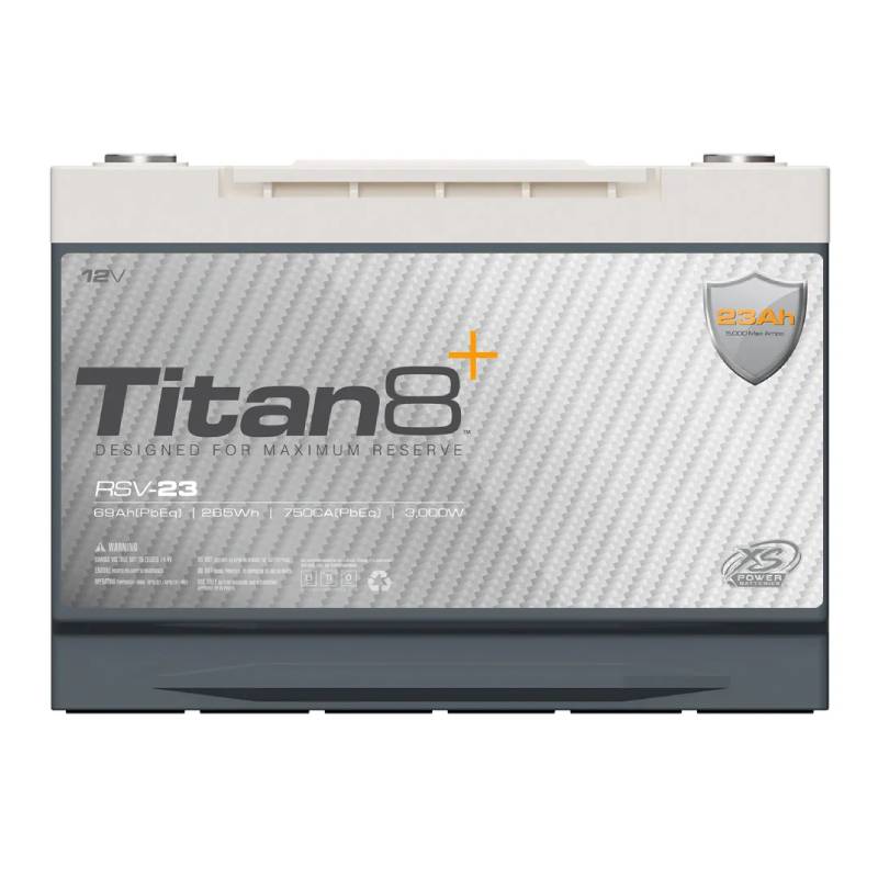 XS Power Titan8 12V Lithium Car Audio Battery – 23AH, 3000-5000W XS Power Titan8 12V Lithium Car Audio Battery – 23AH, 3000-5000W