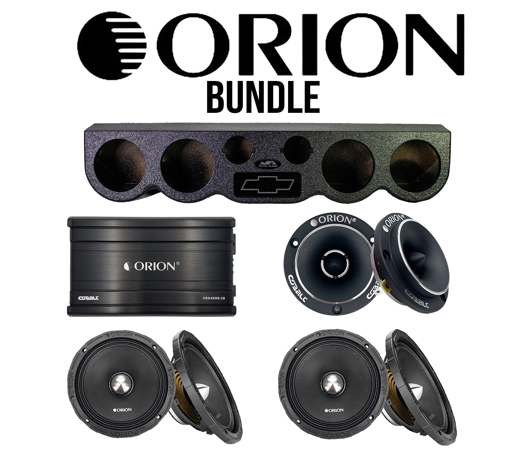 Orion Roof Bar Bundle – Speakers, Tweeters and Amplifier – Elite