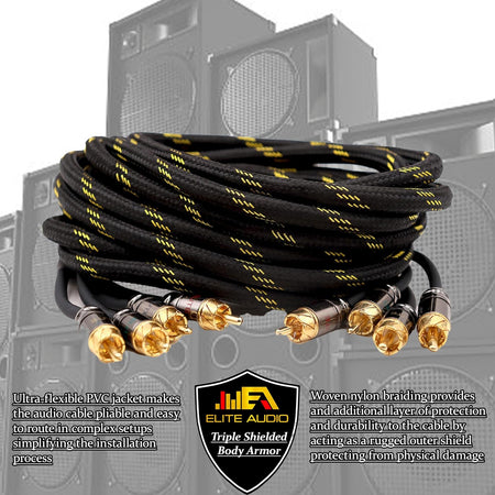 crystal-clear sound with this 20ft RCA cable