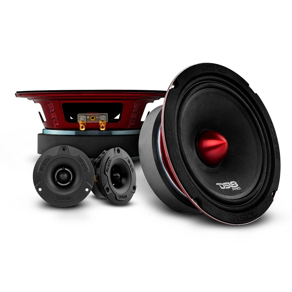 DS18 Pair of PRO-X6.4BM Mid-Range Speakers & PRO-TW1X/BK Tweeters