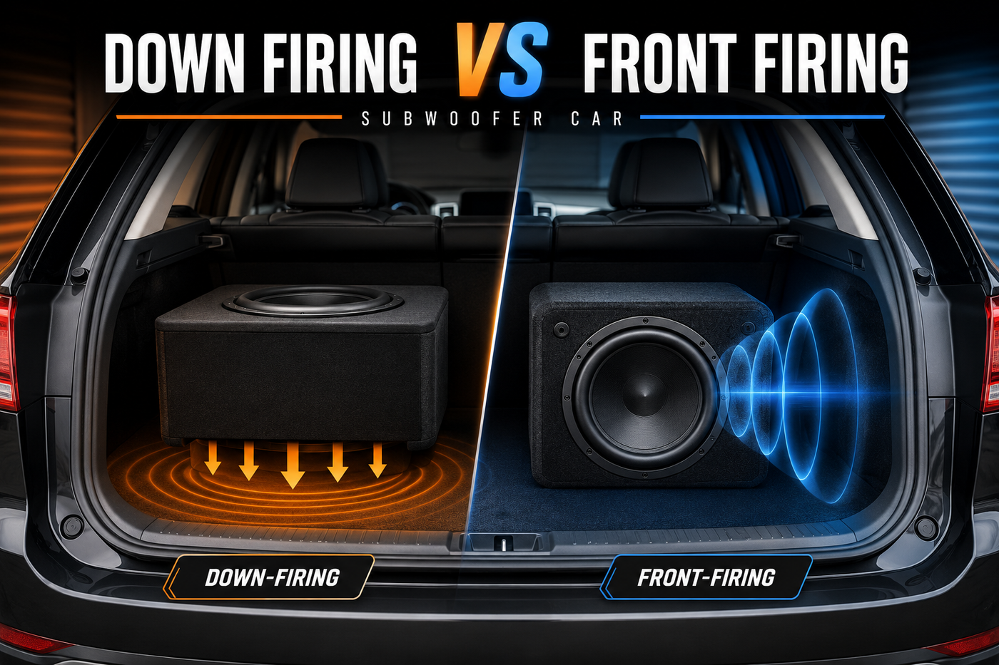 Down Firing vs Front Firing Subwoofer car
