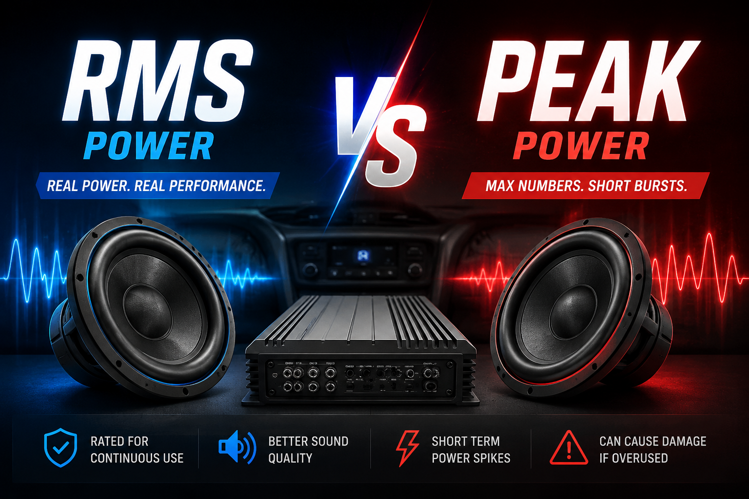 RMS vs Peak Power in Car Audio Gear
