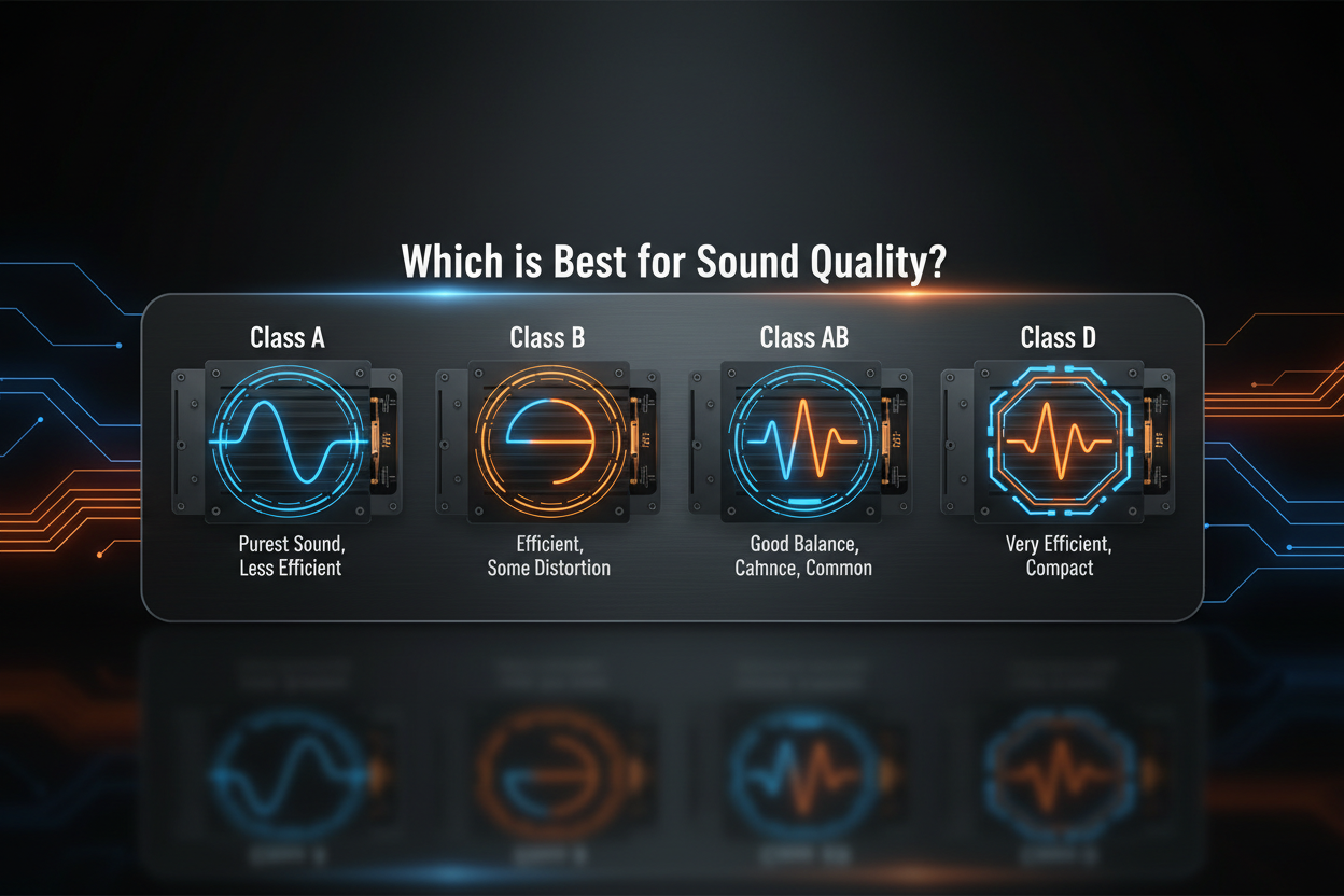 Class Amplifier Is Best for Sound Quality?  Class A , Class B, Class AB, Class D