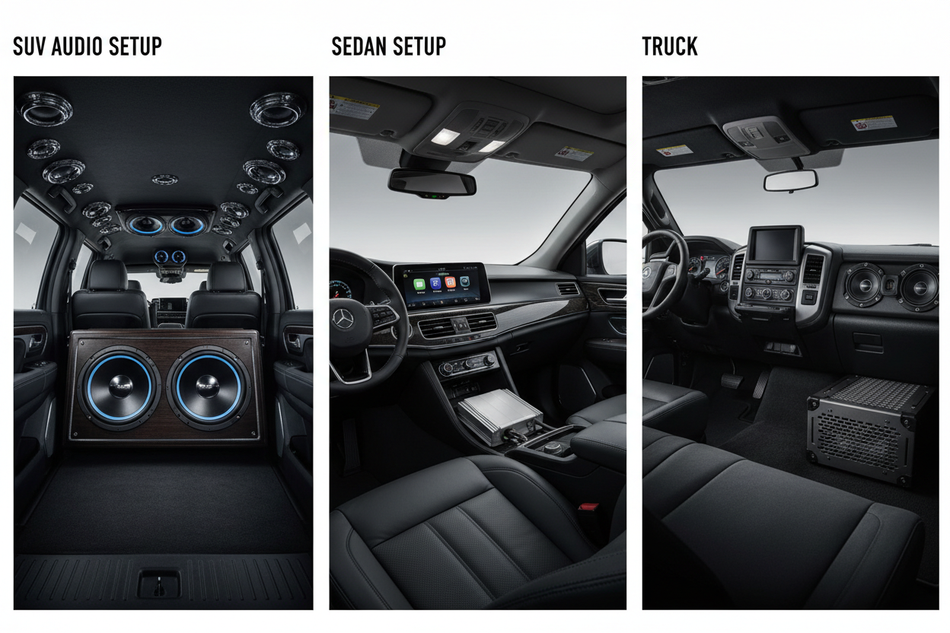 First Audio Setup Car Ideal Car Audio Setup for SUVs, Sedans, and Trucks – Elite Auto Gear