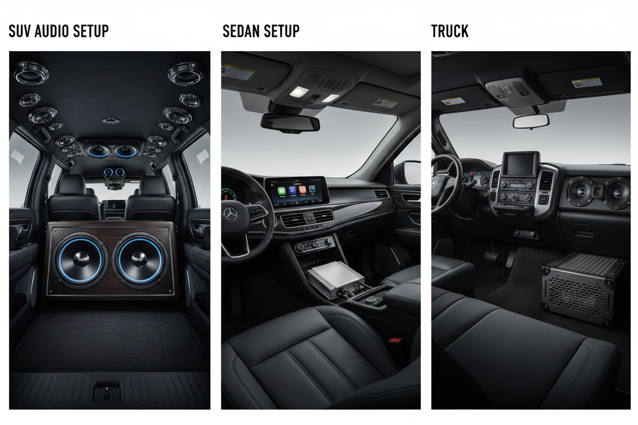 Ideal Car Audio Setup for SUVs, Sedans, and Trucks