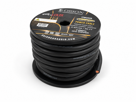 0-Gauge 100% OFC Power Wire Roll – 50FT Black  Ultra-Flexible 