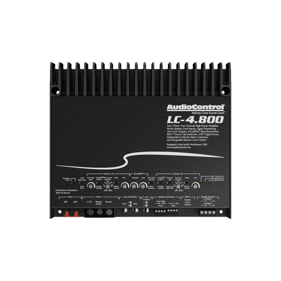 Audio Control LC-4.800 High-Power 4-Channel Amplifier w/AccuBASS