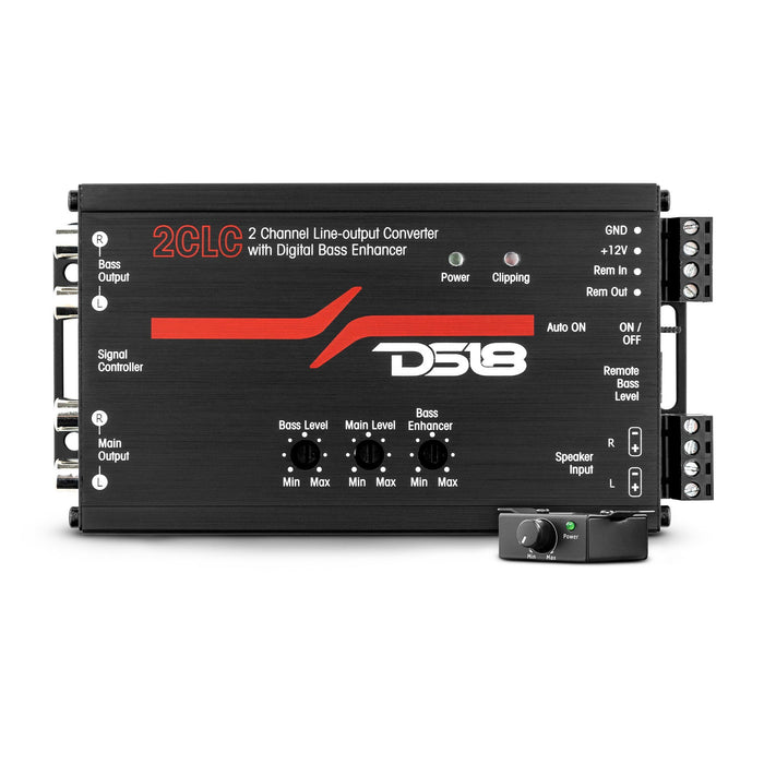 DS18 2CLC 2-Channel Line Output Converter W/ Digital Bass Enhancer DS18