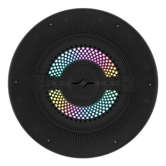 DS18 NXL-LXY6 6.5” Marine Grade Luxury Coaxial Speaker, Flush Magnetic Mount Grill Digital LED & Bullet Tweeter - Black | 150W RMS 4-Ohm