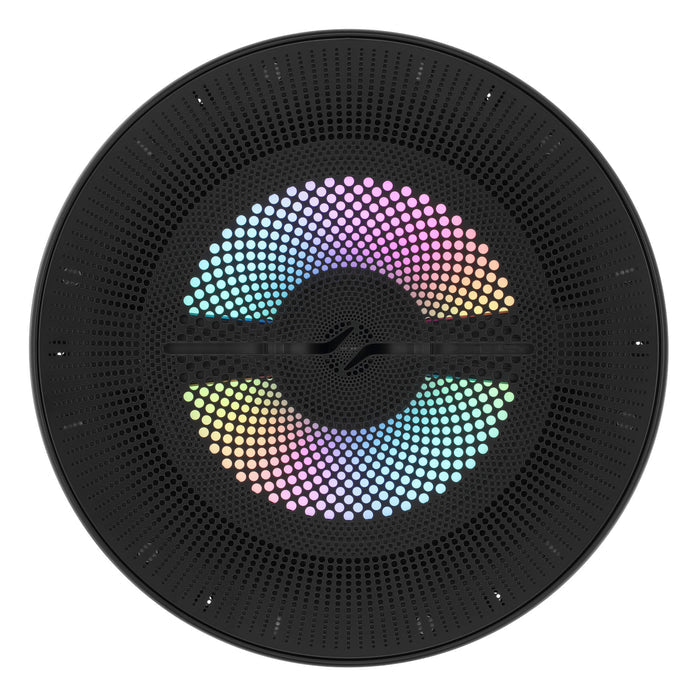 DS18 NXL-LXY8 8” Marine Grade Luxury Coaxial Speaker, Flush Magnetic Mount Grill Digital LED & Bullet tweeter - Black | 175W RMS 4-Ohm
