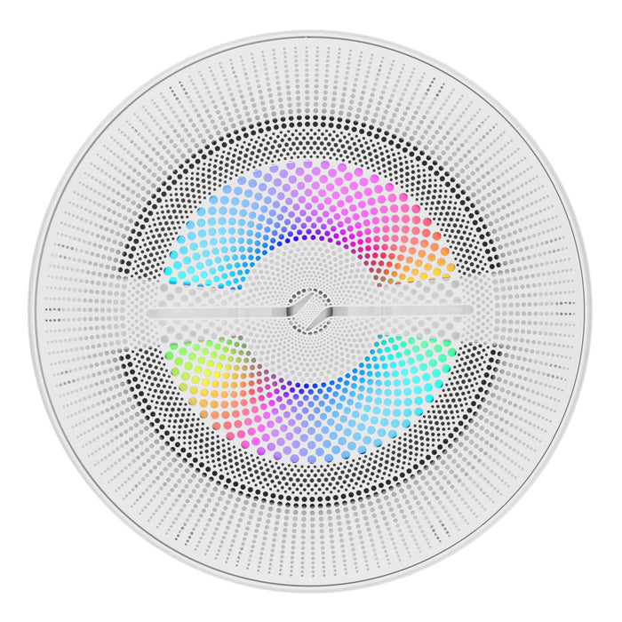 DS18 NXL-LXY8 8” Marine Grade Luxury Coaxial Speaker, Flush Magnetic Mount Grill Digital LED & Bullet tweeter - White