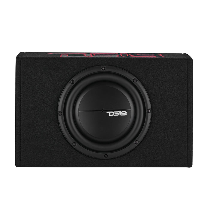 DS18 PU110A 10" Shallow Subwoofer Sealed Enclosure for Pick-up Trucks with Digital Amplifier 350 Watts RMS  2 OHM