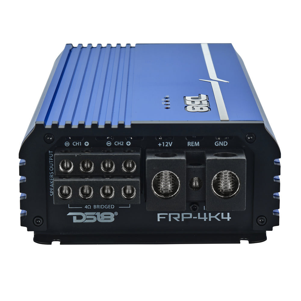 DS18 FRP-4K4/BL Compact 4-Channel Full-Range Class-D Amp – 4000W RMS ...