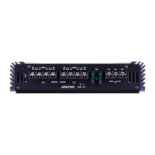 Avatar ABR-460.4 4 Channel Class AB 460 Watt Black Amplifier Buran Series