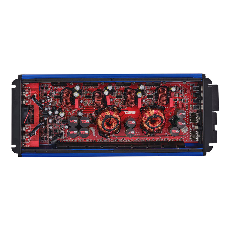 DS18 FRP-4K4/BL Compact 4-Channel Full-Range Class-D Amp – 4000W RMS - Blue