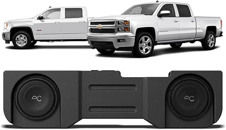 TXGM14D10 Stinger Dual 10” Under Seat Sealed Subwoofer Enclosure for 2014-2018 Silverado/Sierra 1500 Crew Cab / 2014-2019 Silverado/Sierra 2500/3500 Crew Cab