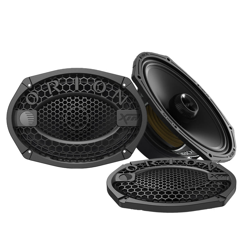 Orion XMT69.2 6x9” Midrange Coaxial Speakers with Grills – Water-Resistant | 400W RMS 2 Ohm (Pair)