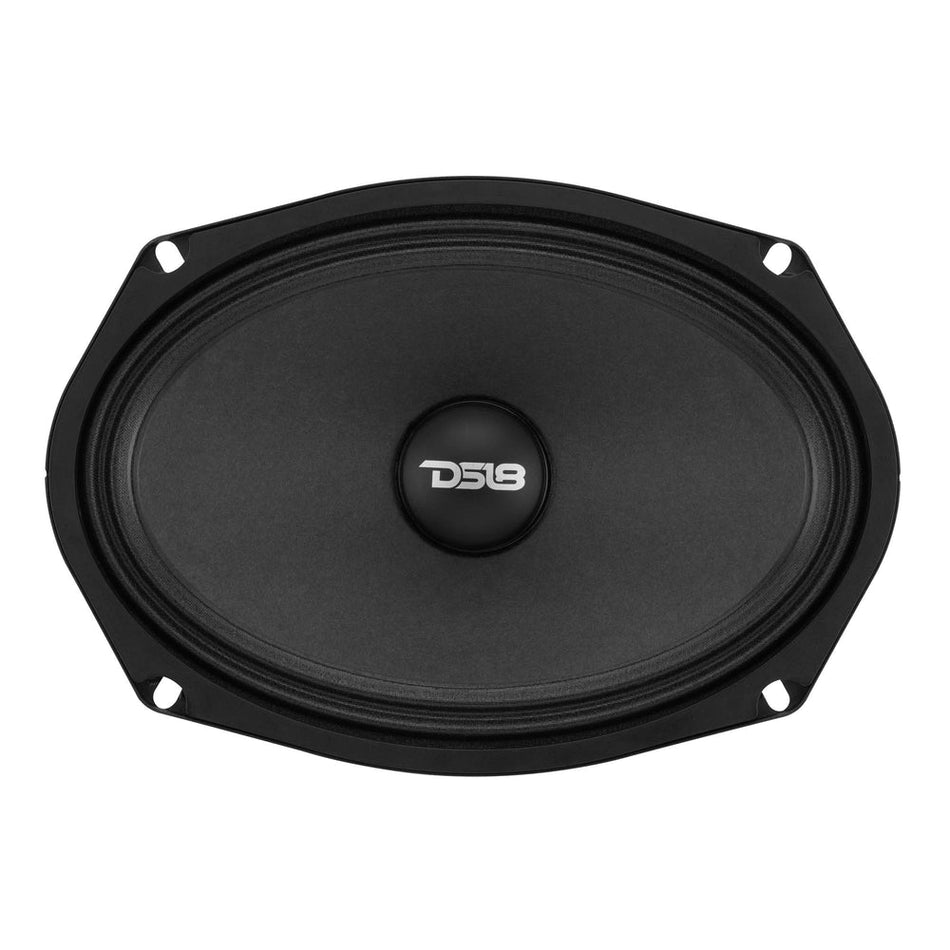 DS18 69PRO400NMR-4 6x9” High-Sensitivity Professional Midrange Loudspeaker – 200W RMS 4-Ohm Neodymium Pro Audio Speaker for Car & SPL Systems (Single)