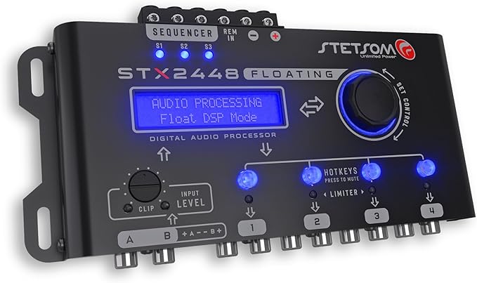 Stetsom STX2448 FLOATING Full Professional DSP Digital Signal Processor PRO, Crossover & Equalizer, Remote Sequencer 2.4