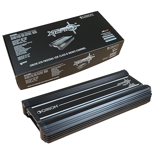 Orion XTR Series XTR5500.1DZ High Power Monoblock Class D Car Amplifier - 5500W RMS, 1-Ohm Stable, Low-Pass Crossover, Bass Boost Control