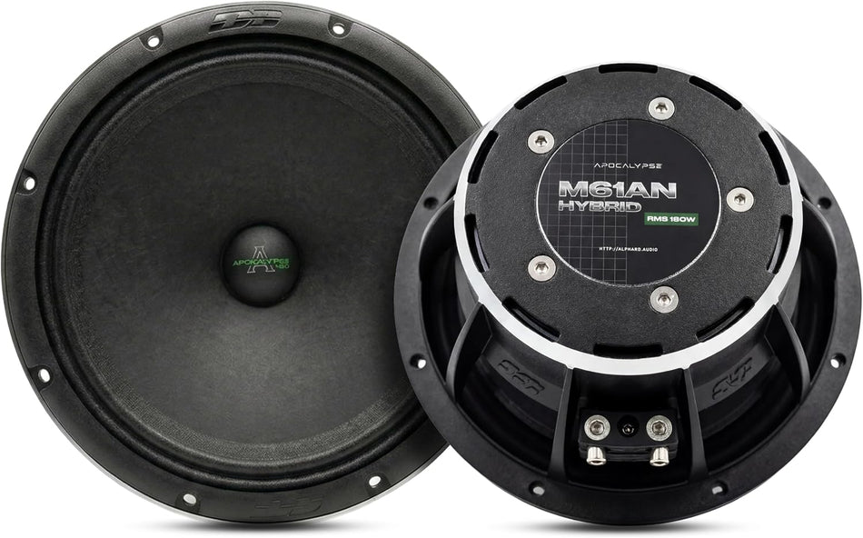 Deaf Bonce Apocalypse AP-M61AN Hybrid | 6.5" NEO Ferrite Mid-Range Speakers (Pair) - 4 Ohm 360W Max Power