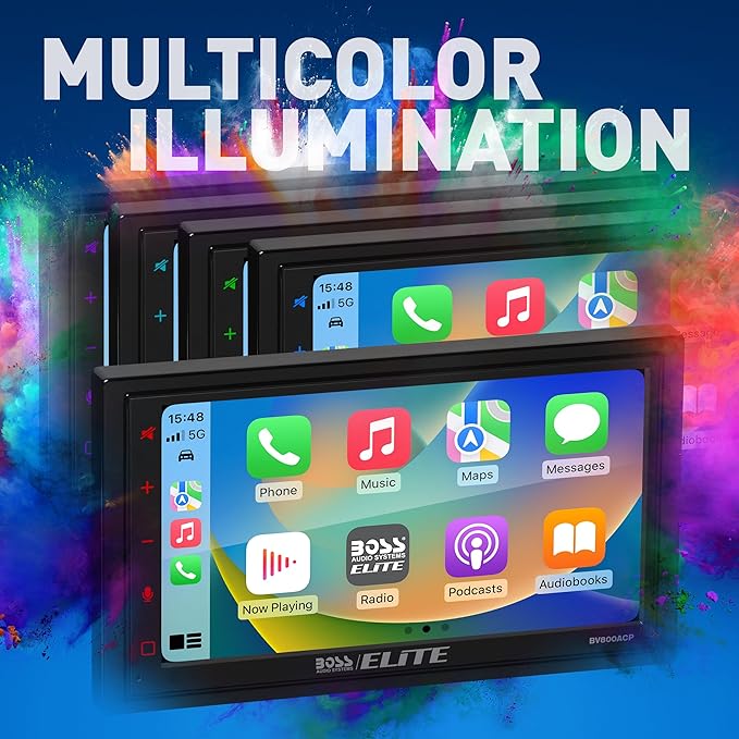 BOSS Audio Systems BV800ACP 6.25-Inch Car Video Receiver, Bluetooth, USB, Android Auto, Apple CarPlay