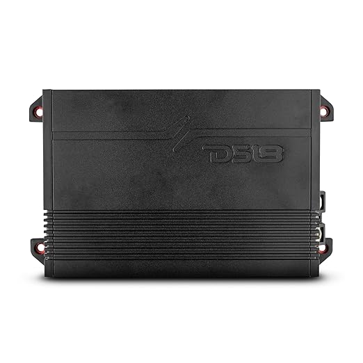 DS18 G700.2D Full-Range Class D 2-Channel Amplifier 700 Watts Max Power 2 Ohm Stable, Bridgeable at 4 Ohm - Low/High Level Inputs - Small and Powerful Car Amplifier for Stereo Sound Systems