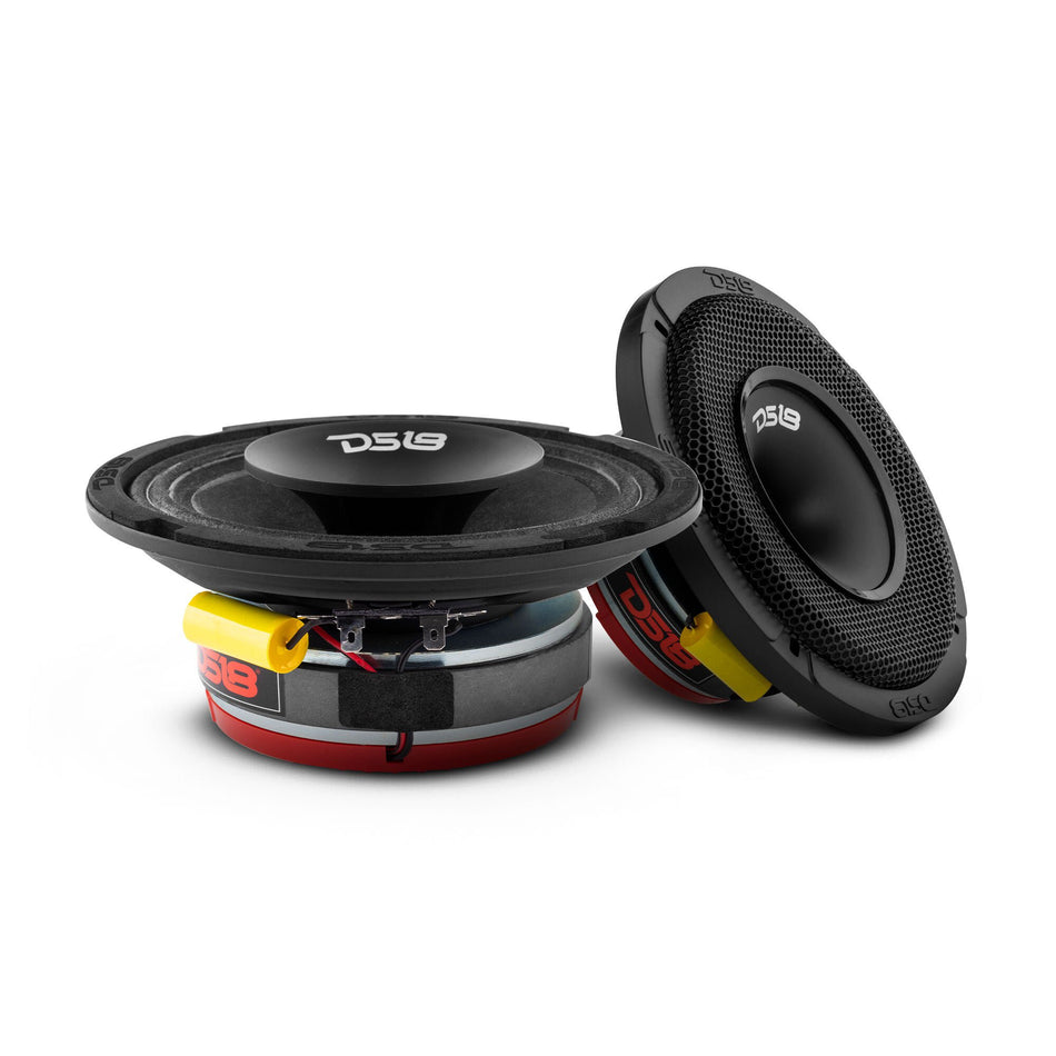 DS18 PRO-HY6MSL 6.5" Mid-Range Shadow Slim Loudspeaker with Built-in Driver 300 Watts 8-Ohms