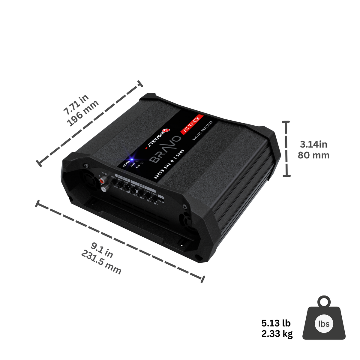 Stetsom BRAVO ATTACK 3000 4-Ohm mono amplifier - view 10