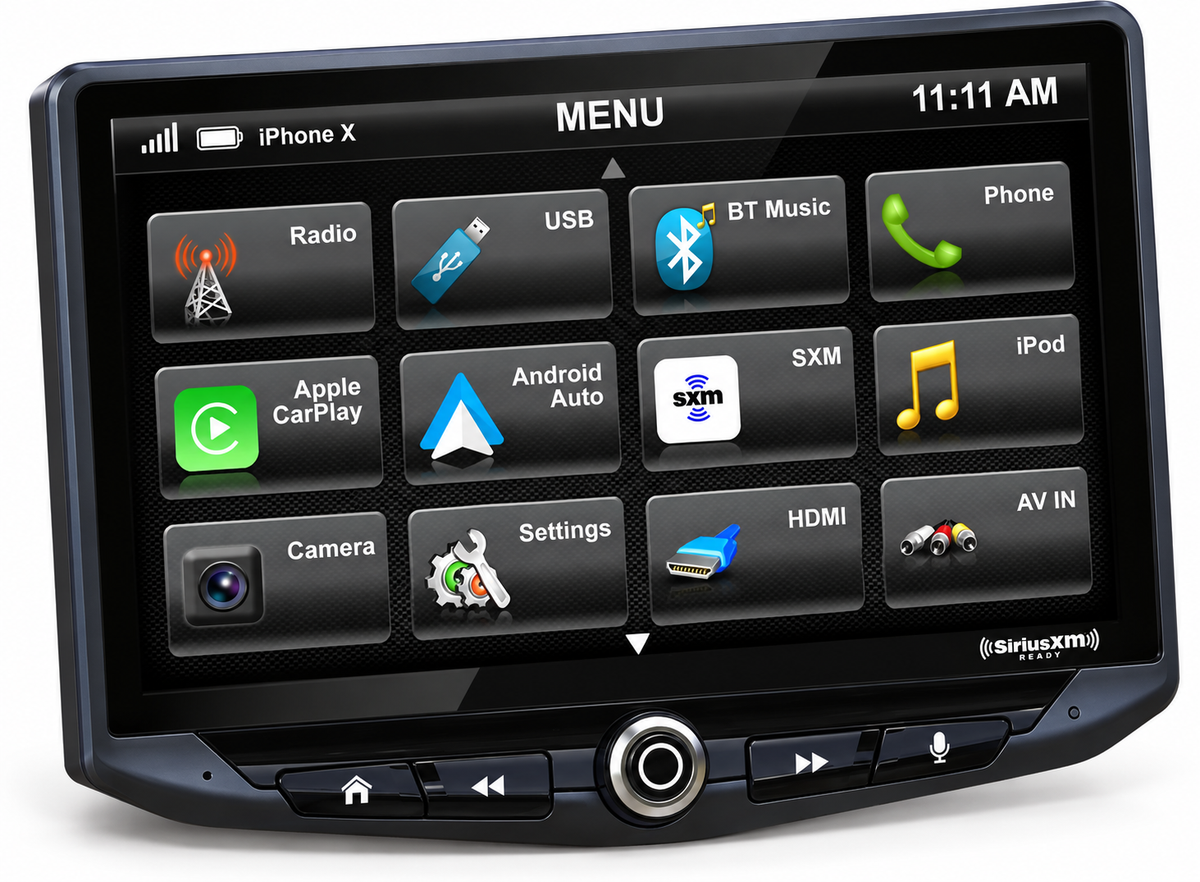 Stinger UN1810-SR HEIGH10 10" XM-Ready Receiver with Apple CarPlay & Android Auto
