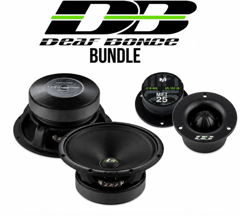 Deaf Bonce Car Audio Speaker Bundle – Apocalypse 6.5" Midrange (Pair) + MFT-25 Machete Tweeters (Pair)