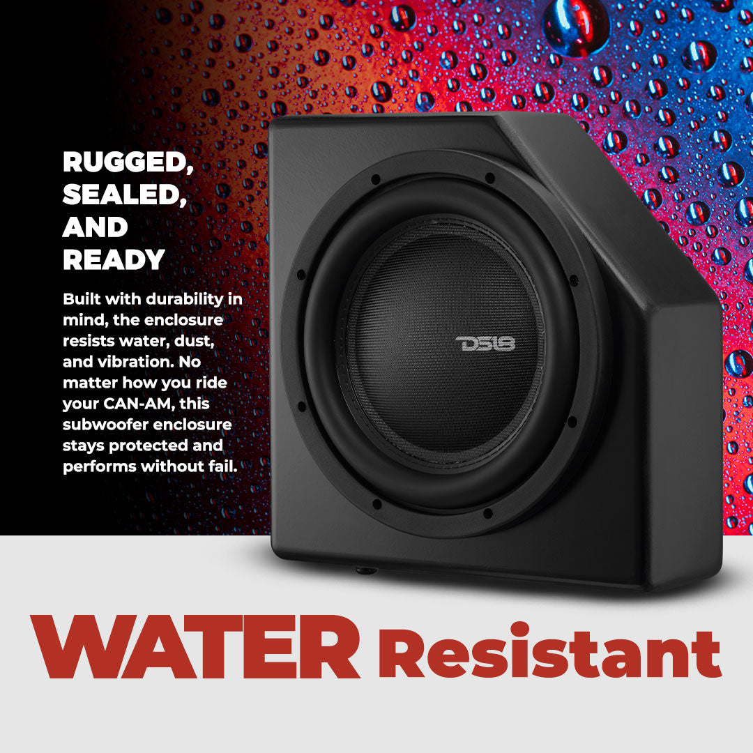 DS18 CA-X3BASS10LD/DB 10-inch under-seat subwoofer enclosure - view 3
