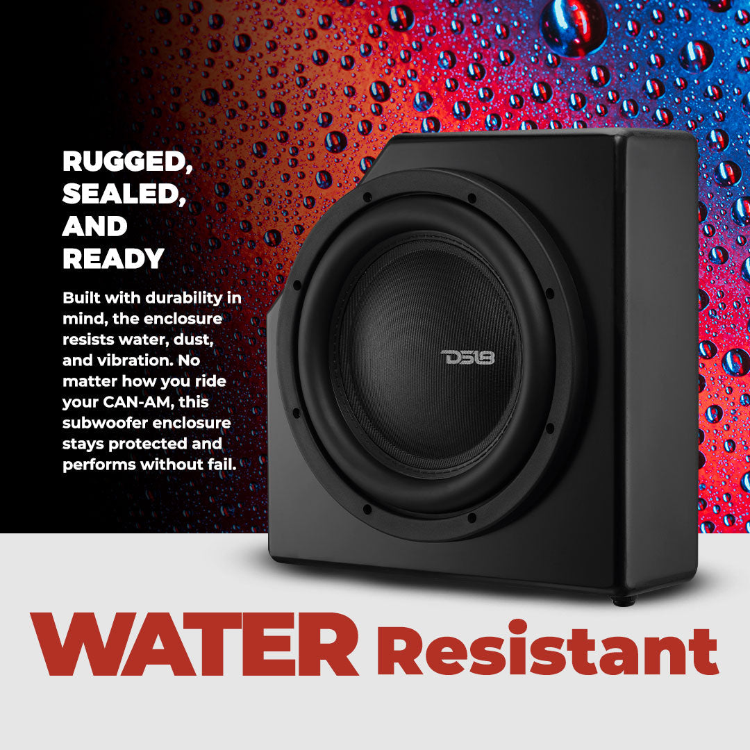 DS18 CA-X3BASS10LD/PB 10-inch under-seat subwoofer enclosure - view 3