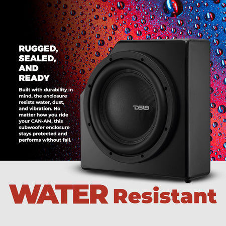 DS18 CA-X3BASS10LD/PB 10-inch under-seat subwoofer enclosure - view 3