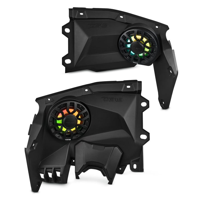 DS18 Can-Am Maverick X3 Dashboard Panel Loaded with 6.5" Speaker and Digital Lights