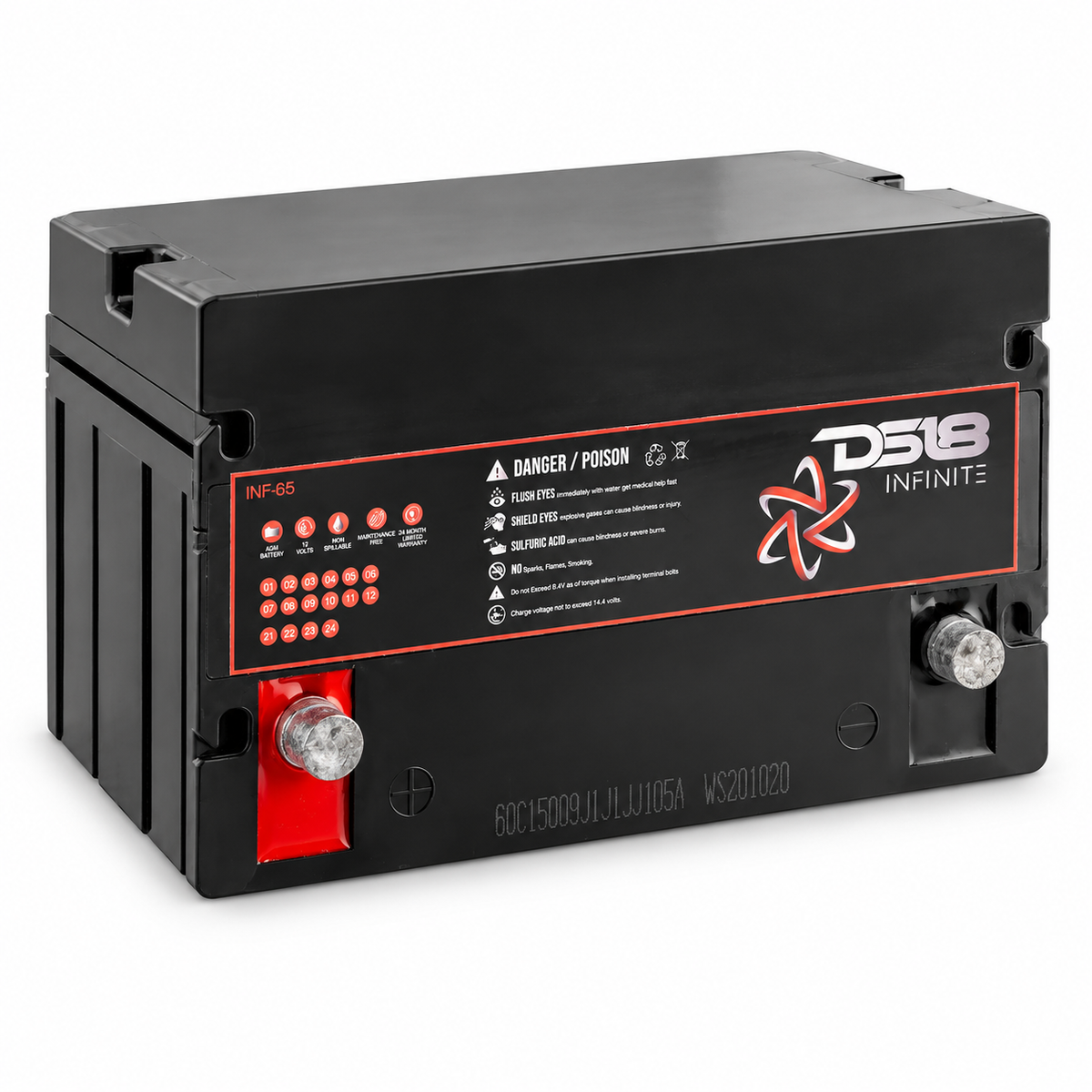 DS18 DS-INF-55 INFINITE 55 AH AGM Power Cell 12 
