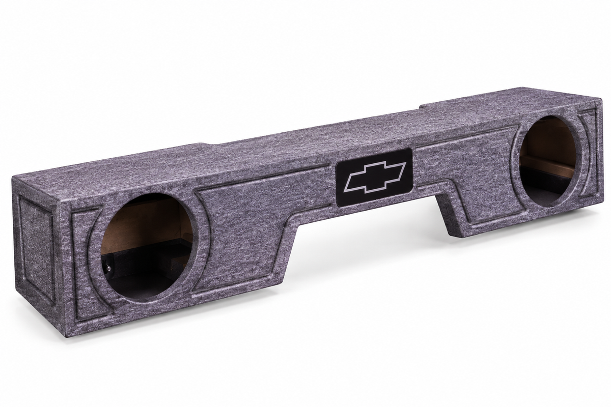 2014-2018 Chevy Silverado & GMC Sierra Extended Cab V-shape for two 8” sub woofers Ported Enclosure