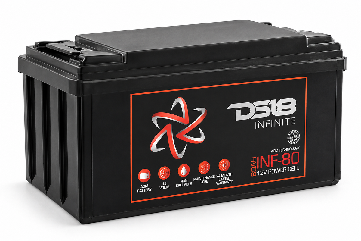 DS18 DS-INF-80 INFINITE 80 AH AGM Power Cell 12 Volt Battery DS18