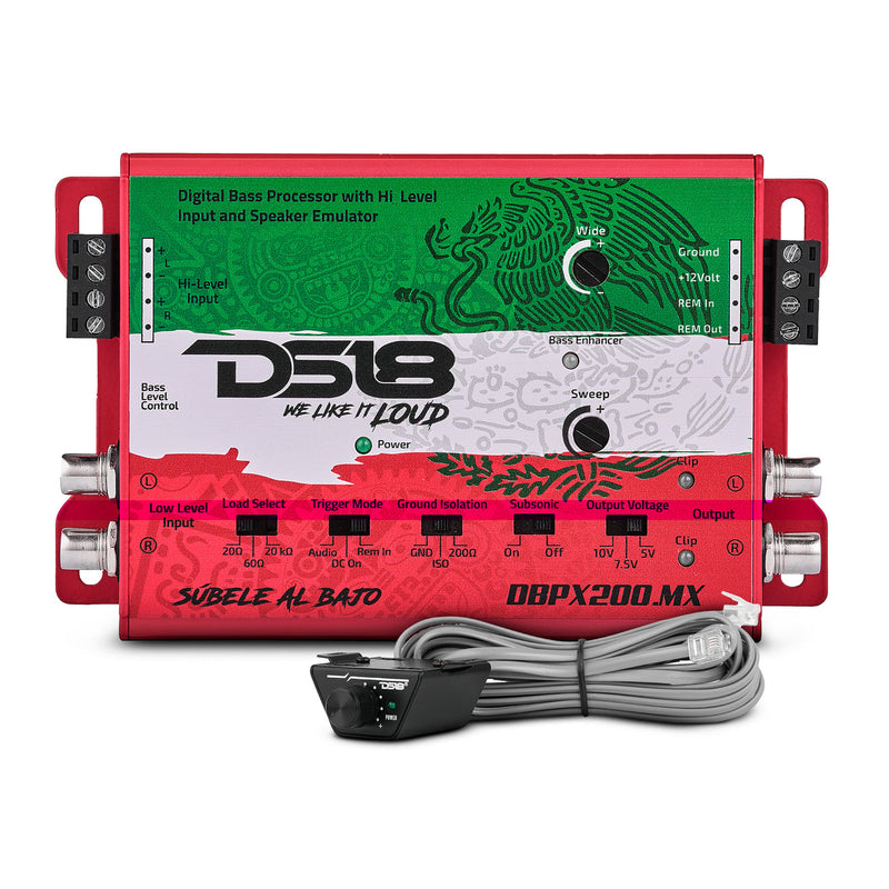 DS18 DBPX200.MX Digital Bass Processor With Hi to Low Signal Converter & Speaker Emulator - Mexico Design