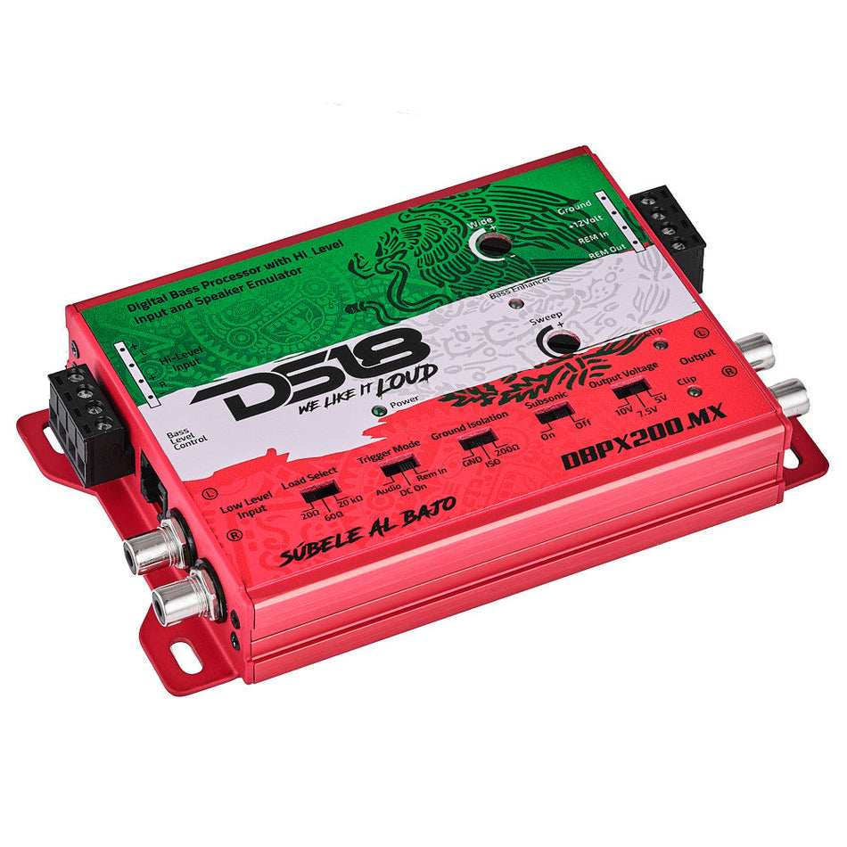 DS18 DBPX200.MX Digital Bass Processor With Hi to Low Signal Converter & Speaker Emulator - Mexico Design