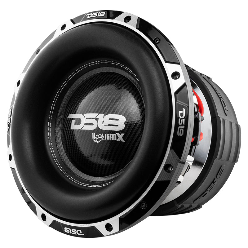 DS18 DS-HOOL-X12.4DHE HOOLIGAN X Black Frame High Excursion 12 Inch Subwoofer 
