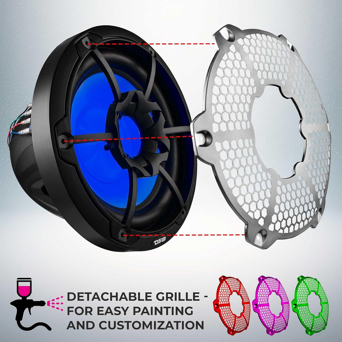 DS18 DS-NXL-10SUB BK HYDRO 10 Inch Marine Subwoofer