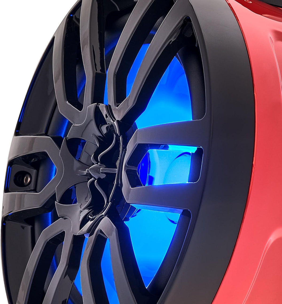 DS18 DS-NXL-PS8R HYDRO 8 Inch Short Marine Towers W/ Flat and Pole Mount RGB LED Lights 375 Watts Red DS18