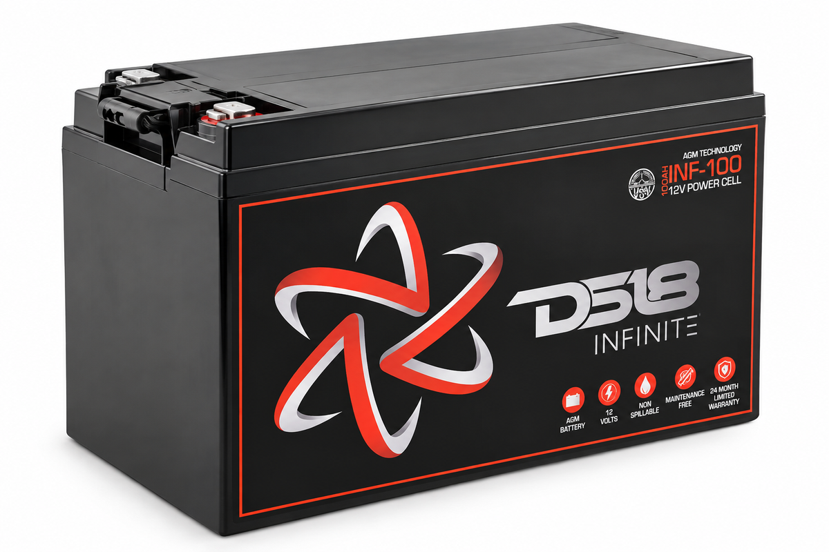DS18 DS-INF-100 INFINITE 100 AH AGM Power Cell 12 Volt Battery DS18