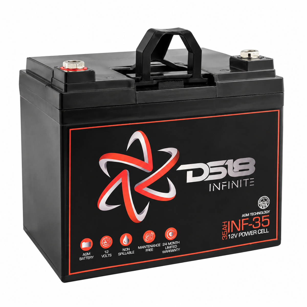 DS18 DS-INF-35 INFINITE 35 AH AGM Power Cell 12 Volt Battery DS18