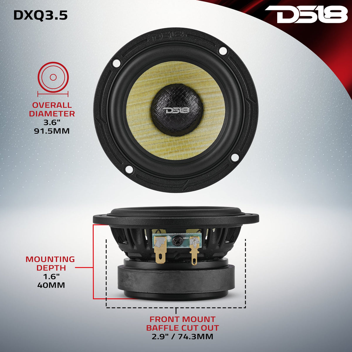 DS18 DXQ3.5 3.5-inch midrange speaker - view 7