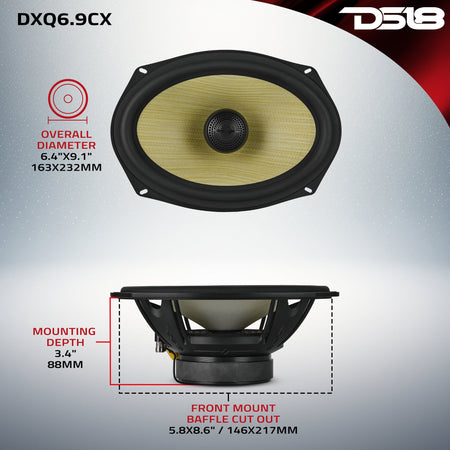 DS18 DXQ6.9CX 6x9-inch coaxial speakers - view 8
