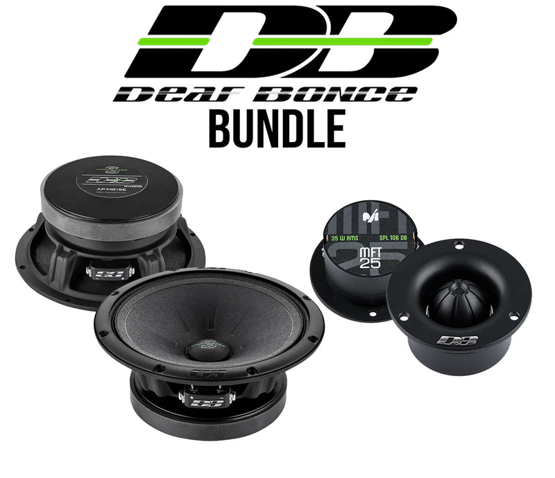 Deaf Bonce Car Audio Speaker Bundle – Apocalypse 6.5" Midrange (Pair) & MFT-25 Tweeters (Pair)