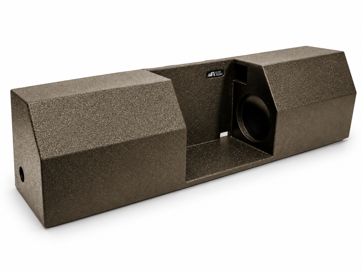 Elite Audio Dual 6 Ported Speaker Box, Ford Single Cab, USA Made with Bed Liner Finish